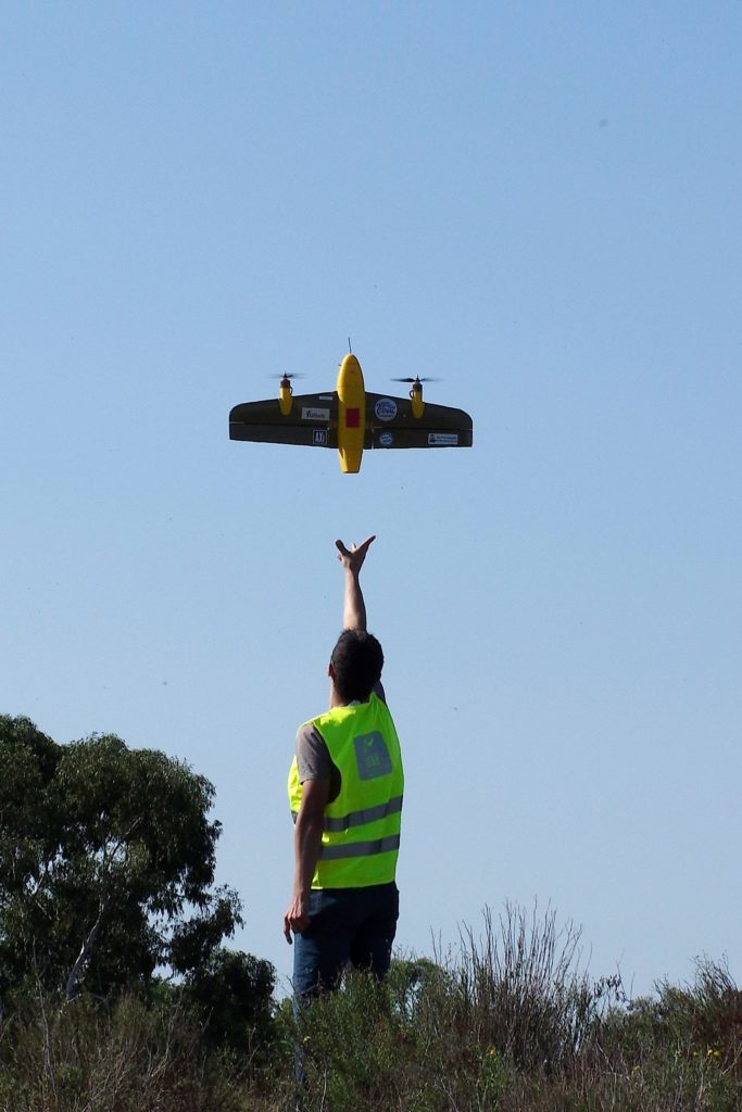 Hand launching the Cyclone